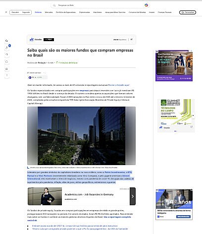 Saiba quais so os maiores fundos que compram empresas no Brasil